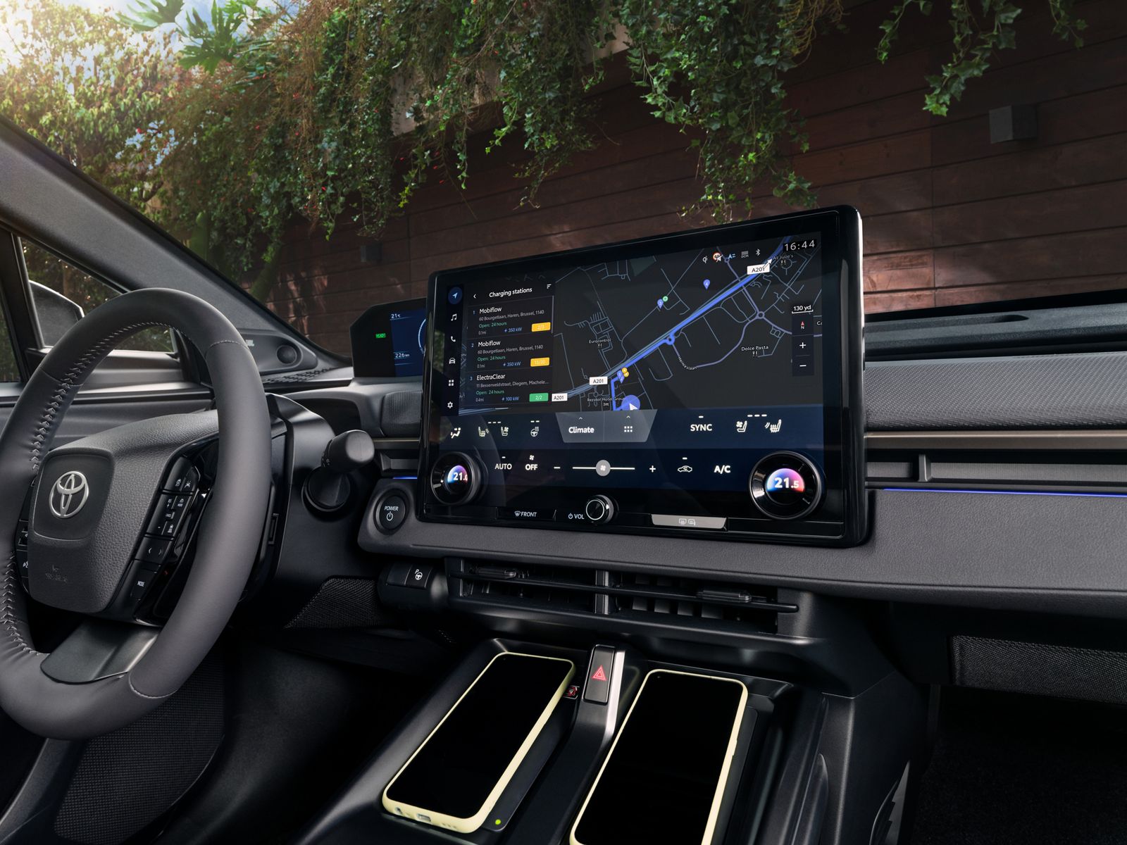 The multimedia display of the Toyota bZ